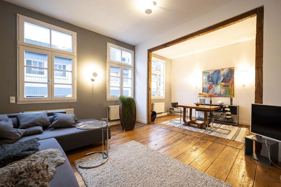 Schoene Aussicht Immobilie Luisenviertel - Wohnzimmer